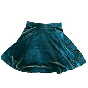 Velvet A-line skirt